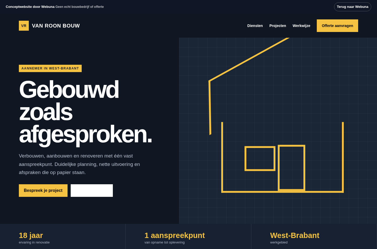 Van Roon bouwbedrijfconcept